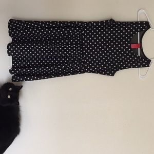 Polka dot v-back dress